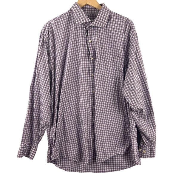 Peter Millar Other - Peter Millar XXL Purple Plaid Button Down Shirt Classic Fit Long Sleeve